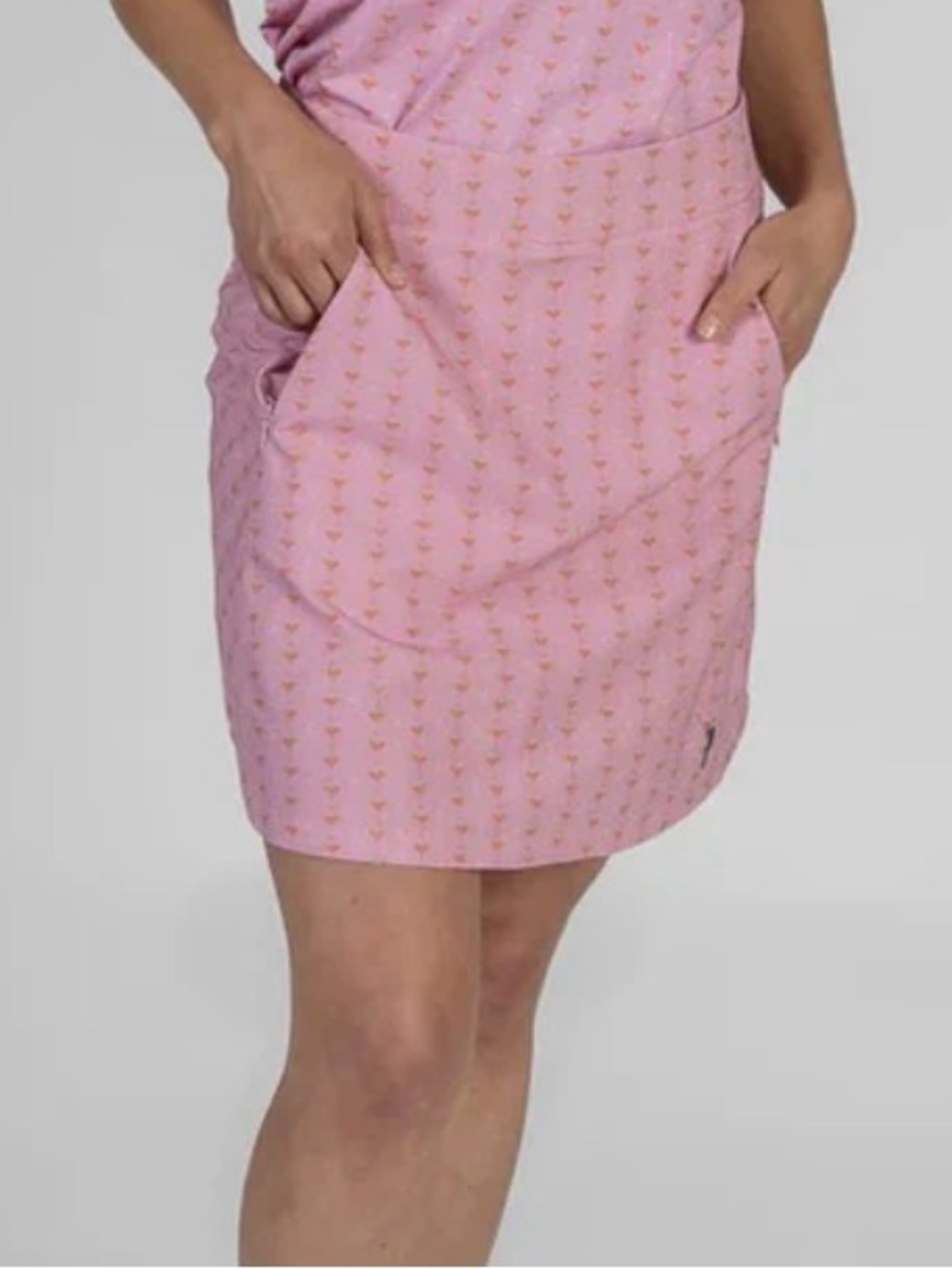 William Murray Pink Martini Print Golf Skort Skirt Large